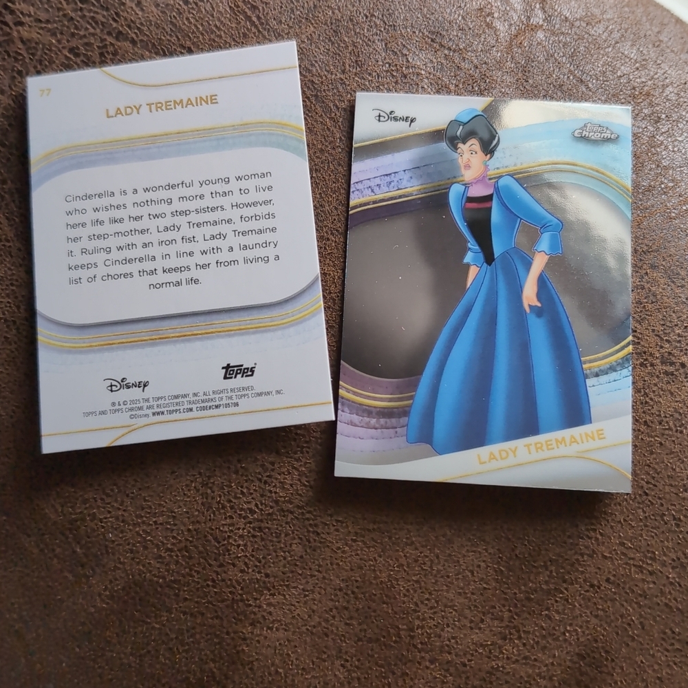 1$ Add On⭐Lady Tremaine 2025 Topps Chrome Disney base card